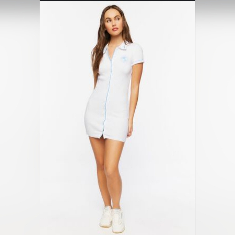 NWOT Women's Forever 21 Palm Beach Leisure Club Graphic Mini Dress Size S